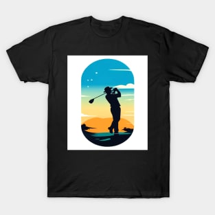 Golf Swing Silhouette, Sports T-Shirt